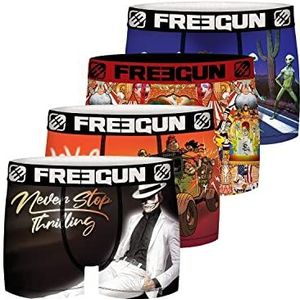 FREEGUN Boxershorts voor kinderen, motief: Dragon Ball Super, onderbroek voor jongens, Vegeta, Sangoku, anti-slip en aangename grip (4 stuks), A7, 8-10 Jaar