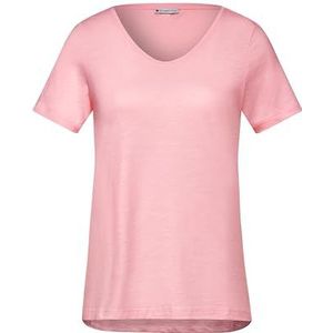 STREET ONE Basic T-shirt met korte mouwen, Fun Peach, 46, Fun Peach