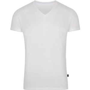 Trigema Heren V-shirt van 100% lyocell, wit (001)