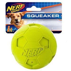 Nerf Dog Voetbal piepende bal groot, groen, 10,2 cm