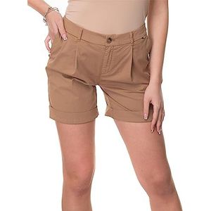 BOSS C Taggie-D Chino shorts voor dames van elastisch biologisch katoen, Beige