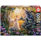 Magische Lichtung (1500 stukjes, draak, prinses en eenhoorn)