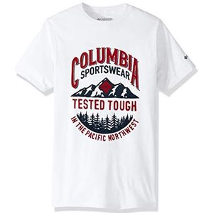 Columbia heren grafisch shirt, wit/robuust