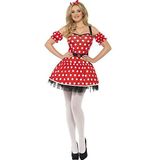 Generiek Minnie Mouse-kostuum, rood, S