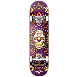 Hydroponic Mexican Skull Purple CO Skateboard, uniseks, paars, 8,1 inch