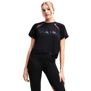 Desigual TS_papillon T-shirt pour femme, Noir, S