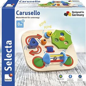 Carusello, motoriek board voor onderweg, 19 cm: Selecta houten speelgoed babywereld