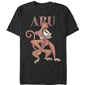 Disney Aladdin-Abu Organic T-shirt, korte mouwen, uniseks, zwart, XL, SCHWARZ