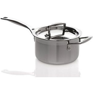 Le Creuset Steelpan met deksel, Ø 20 cm, roestvrij staal, 3-laags, inhoud 3,8 l, zilver, 96200920001000