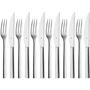 WMF Nuova Bestekset - Steakmes en -vork - 12-delig - 6 personen