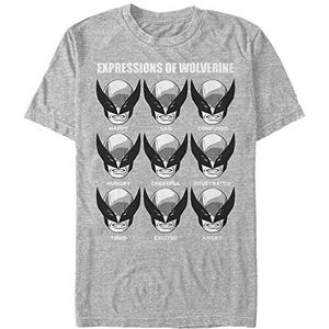 Marvel X-Men Expressions of Wolverine Organic, Melange Grey, XXL, Melange Grey