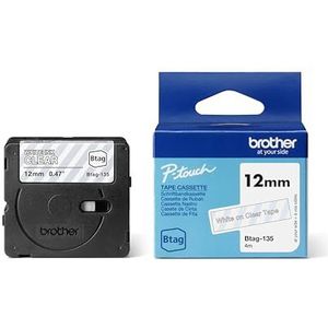 Brother Btag-135 Ruban pour étiqueteuse Blanc/transparent 12 mm x 4 m