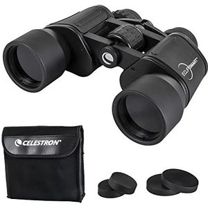Celestron 71238 EclipSmart 10x42 Porro Solar Binoculars - Porro Solar verrekijker volgens ISO 12312-2, rubberen oppervlak, meerlaagse optiek, BK7 glas, riem, softcase, zwart