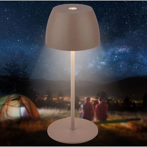 BRILONER Draadloze mini-led-tafellamp IP44 met touchscreen, traploos dimbaar, verwisselbare batterij en lichtbron, bedlamp, decoratieve lamp, tafellamp op batterijen, 8