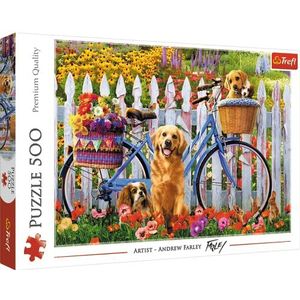 Trefl - Het avontuur van de honden – puzzel 500 elementen – puzzel dieren, honden, knutselen, creatieve hobby, klassieke puzzels voor volwassenen en kinderen vanaf 10 jaar