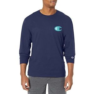 Champion Klassiek T-shirt voor heren, Atletisch marineblauw synthetische quilt C
