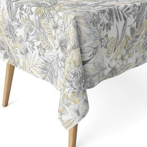 ECOMMERC3 Nappe anti-tâche pour table rectangulaire taille 300 x 140 cm - Nappe anti-taches toucher extra douce et imperméable, couleur grise