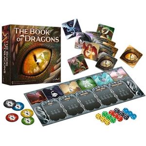 Trefl - The Book of Dragons - Het drakenboek - gezelschapsspel, drakenkaarten, dobbelstenen, unieke mechanica, handgetekende drakengrafiek, bordspel voor volwassenen en kinderen vanaf 8 jaar