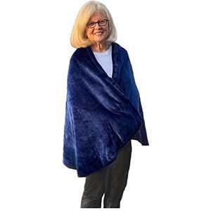 Granny Jo Products Damesfleece cape Navy XL, Navy Blauw