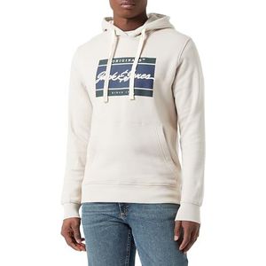 JACK & JONES Jorwayne Hoody Sweatshirt met capuchon voor heren, Lichtbeige