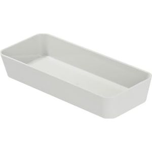 WENKO Smalle opbergdoos, gom wit - pequeña, polystyreen, 24 x 4 x 10 cm, wit