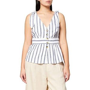 Naf Naf Damesblouse, marineblauw/ecr