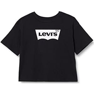 Levi's Kids S/S High Rise Batwing Tee 10-16 jaar – meisjes, zwart.