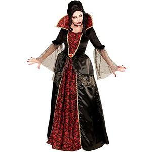 Widmann - Vampierkostuum, jurk met petticoat, vleermuis, fopspeen, nachtshow, themafeest, carnaval