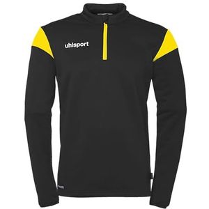 uhlsport Squad 27 1/4 Zip Top uniseks sportsweatshirt, zwart/geel citroen