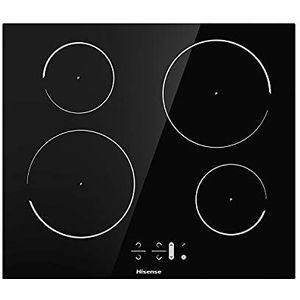 Hisense I6421C Plaque à induction, vitrocéramique, 4 zones de cuisson, fonction Power Boost, minuterie de cuisson, Noir, 595 × 58 × 520 mm