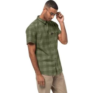 Jack Wolfskin Highlands overhemd voor heren, greenwood checks