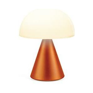Lexon MINA L Draadloze tafellamp, oplaadbaar, 9 lichtkleuren met dimmer, aanraakbaar en inductie-oplaadbaar, tot 24 uur looptijd, oranje
