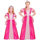 W WIDMANN Prinsessenkostuum voor kinderen, roze, jurk en diadeem, koningin, sprookjes, carnavalskostuum