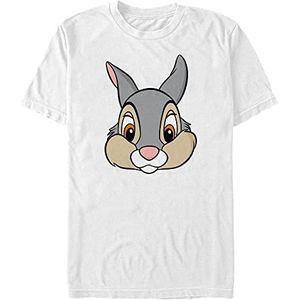 Disney Bambi Thumper Big Face Organic T-shirt à manches courtes Unisexe, Blanc., S