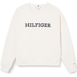 Tommy Hilfiger Sweat-shirt CRV Reg Monotype Emb pour femme, Weathered White, 50