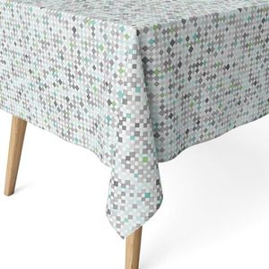 ECOMMERC3 Vlekafstotend tafelkleed voor rechthoekige tafel, afmetingen 100 x 140 cm, vuilafstotend, extra zacht en waterdicht, kleur groen