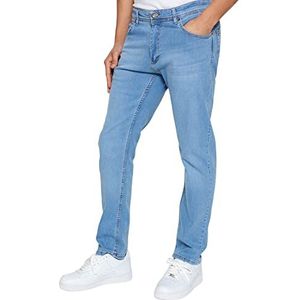 Trendyol Skinny jeans voor heren, normale taille, blauw, 32, Blauw