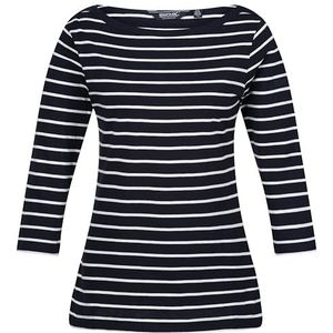 Regatta Bayletta Lichtgewicht T-shirt voor dames van katoenmix, Navy / Wit