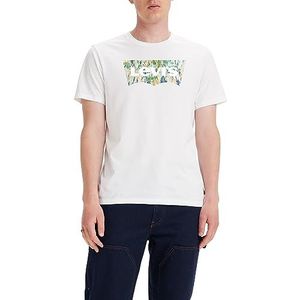 Levi's Graphic Crewneck Tee T-shirt voor heren (1 stuk), Watercolor Bw Fill White+