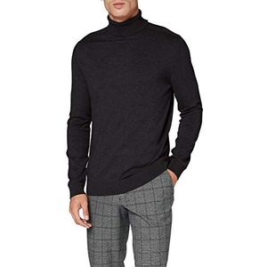 SELECTED HOMME Slhberg Roll Neck B Noos Herensweater, grijs (antraciet/mengsel)