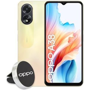 OPPO A38 4G Smartphone, AI Dual Camera 50 + 2 MP, selfie 5 MP, 6,56 inch display 90 Hz LCD HD+, 5000 mAh, RAM 4 (Esp 1 GB/2 GB/4 GB) + ROM 128 GB (esp1TB), IP54, autoondersteuning [Italiaanse versie],