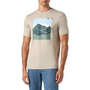Armani Exchange Grafische Valley, klassieke pasvorm T-shirt voor heren, London Fog