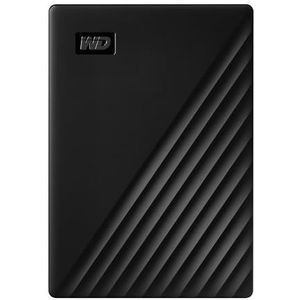 Western Digital WDBPKJ0050BBK-WESN, WD – My Passport 5 TB – draagbare externe harde schijf met automatische back-up en wachtwoordbeveiliging, compatibel met pc, Xbox en PS4, zwart