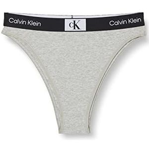 Calvin Klein Braziliaanse damesslip met hoge taille, grijs, S, grijs.