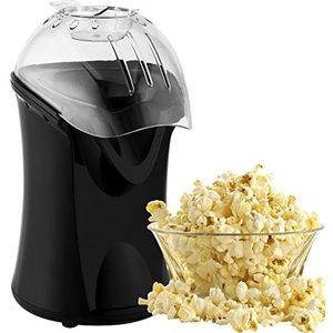 COOCHEER Popcornmachine met glas en afneembaar deksel, 1200 watt