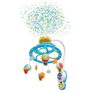 VTech - Lumi Mobile sterrennacht, muziekmobiel babybed met afstandsbediening, 4 pluche dieren, plafondprojectie, zachte muziek en natuurgeluiden, geboortecadeau - inhoud in het Frans