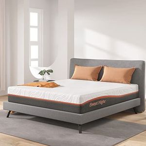 Sweetnight Matras 140 x 200 cm, matras 140 x 200 cm, geltraagschuim, matras met pocketveren, dikte 20 cm, afneembare overtrek, perfecte comfortabele en duurzame ondersteuning, Whisper