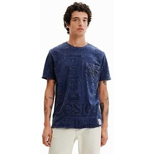 Desigual TS_Mark 5000 T-shirt bleu marine pour homme, taille S, L