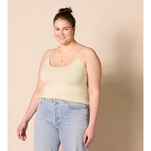 Amazon Essentials Set van 4 hemdjes voor dames, slim fit, beige, maat XXL