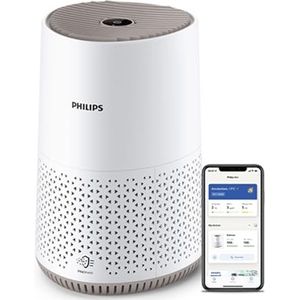Philips 600i Series Smart luchtreiniger, reinigt ruimtes tot 44 m², verwijdert 99,97% van pollen, stof, wifi-connectiviteit, wit/beige (AC0650/10)